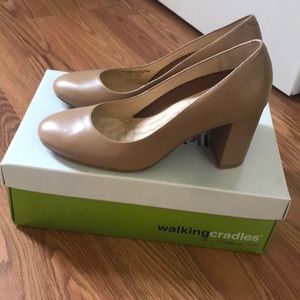 Walking Cradles Matisse Nude Leather Pumps